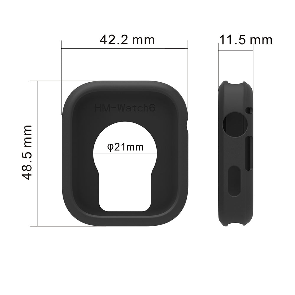 Xiaomi Redmi Watch 6 Yumuşak TPU Silikon Kasa Koruyucu Zore Watch Gard 41 Siyah