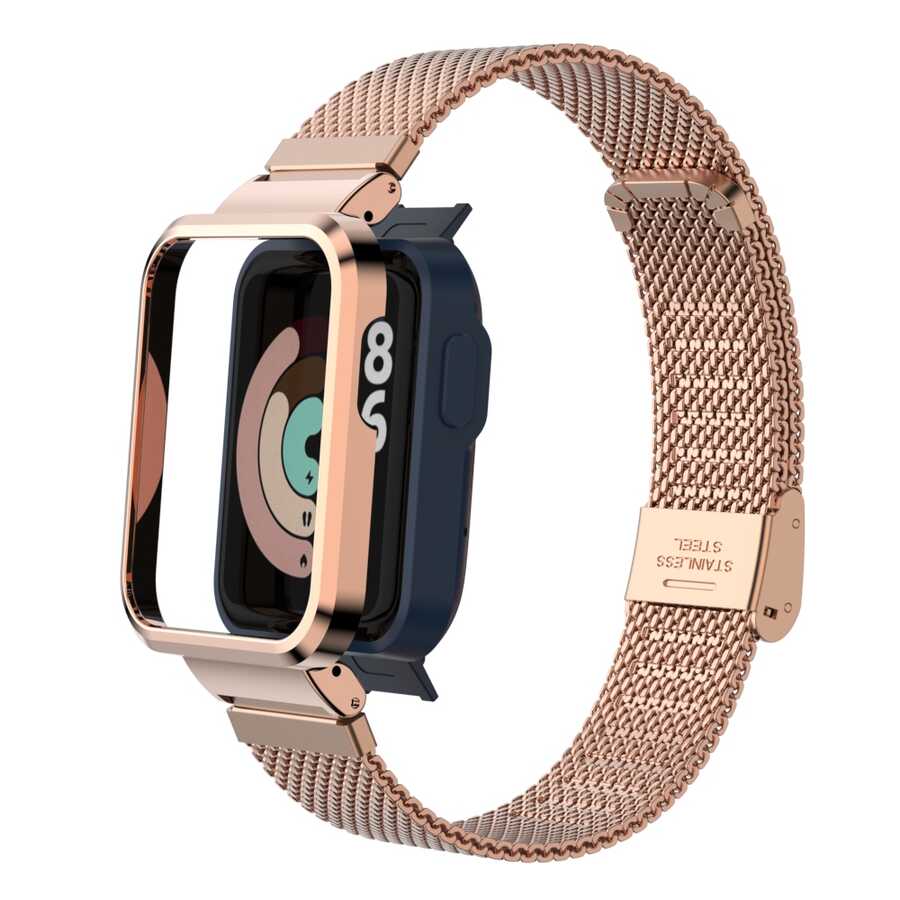 Xiaomi Redmi Watch (Mi Watch Lite) Zore KRD-59 Metal Kordon Gold