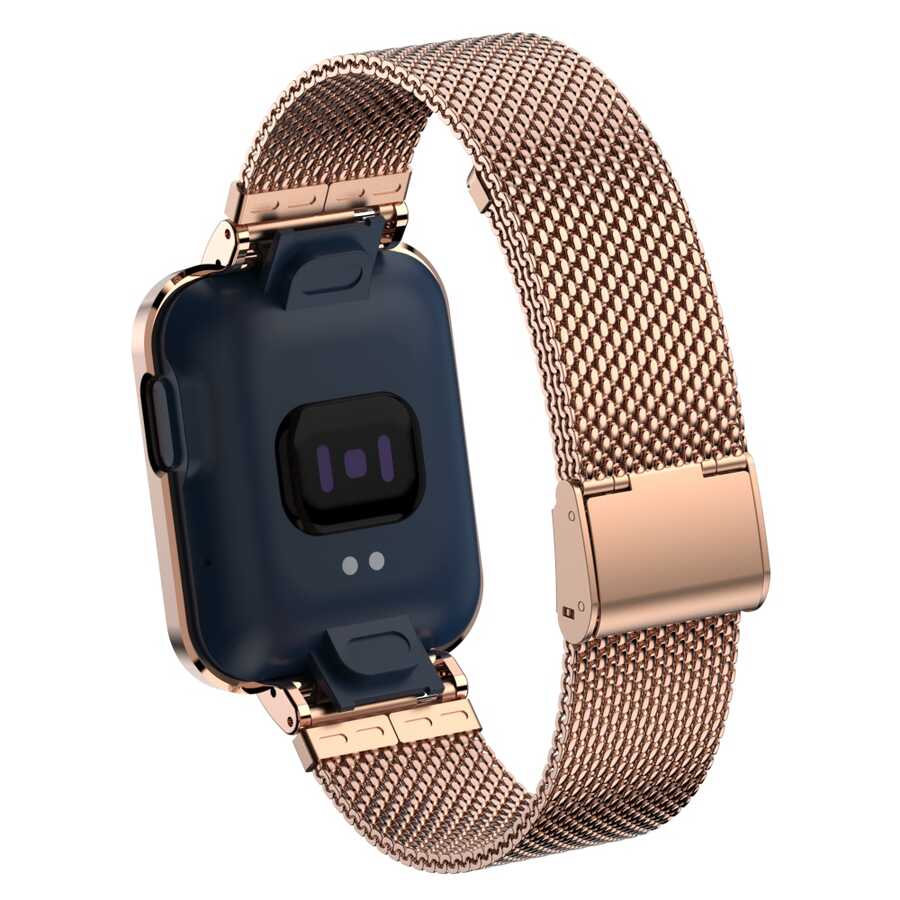 Xiaomi Redmi Watch (Mi Watch Lite) Zore KRD-59 Metal Kordon Gold