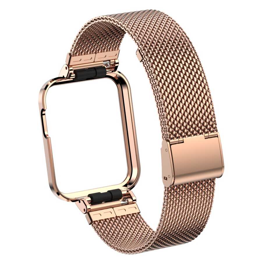 Xiaomi Redmi Watch (Mi Watch Lite) Zore KRD-59 Metal Kordon Gold