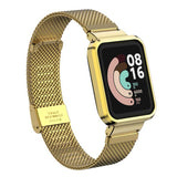 Xiaomi Redmi Watch (Mi Watch Lite) Zore KRD-59 Metal Kordon Gold