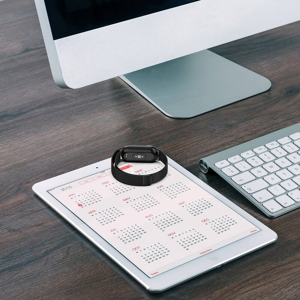 Xiaomi Smart Band 8 Zore KRD-01 Metal Kordon Gümüş