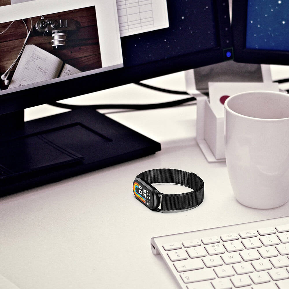 Xiaomi Smart Band 8 Zore KRD-01 Metal Kordon Gümüş