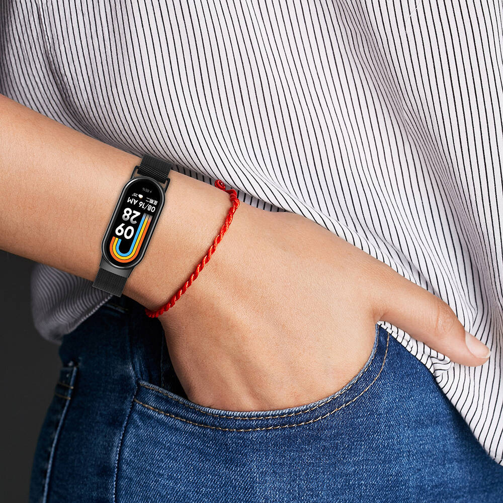 Xiaomi Smart Band 8 Zore KRD-01 Metal Kordon Rose Gold
