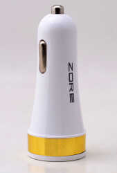 Zore 3 Usb li 2 in 1 Micro Araç Şarj Seti 3000 Mah Beyaz