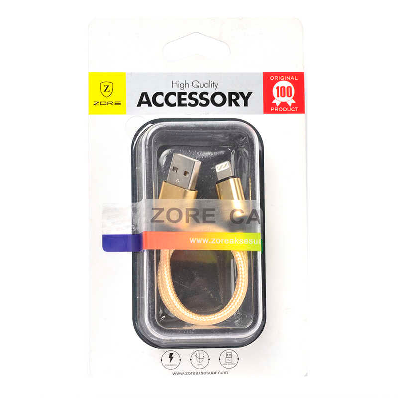 Zore 30 Cm Halat Lightning Usb Kablo Gümüş