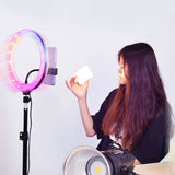Zore 3D-36 36cm Canlı Yayın ve Ambiyans RGB Led Ring Light Siyah