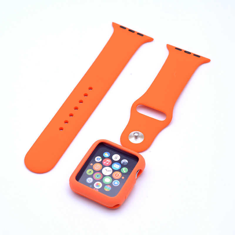Apple Watch 42mm Zore 3 in 1 Klasik Kordon Turuncu