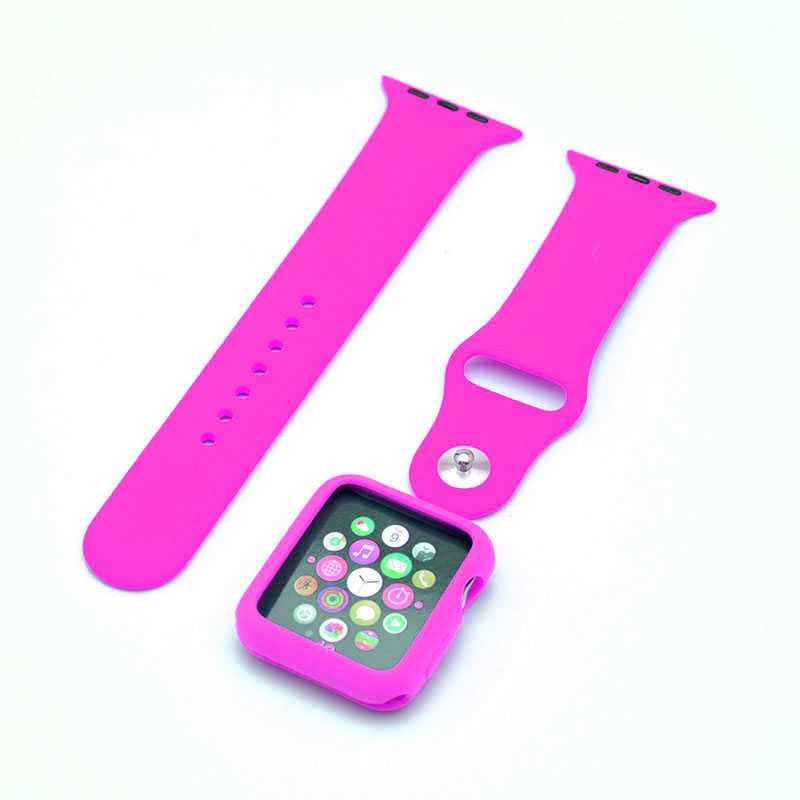 Apple Watch 42mm Zore 3 in 1 Klasik Kordon Pembe