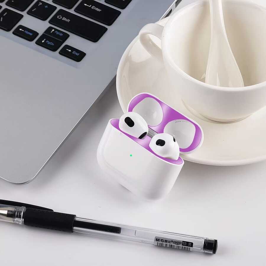 Zore Airpods 3. Nesil Kir Önleyici Sticker Mor