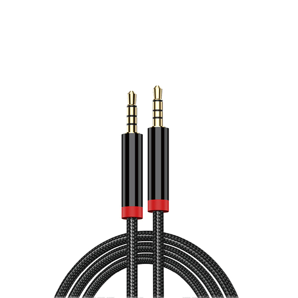 Zore AU-708 Örgü Tasarımlı Aux Audio Kablo 3.5mm 3m Siyah