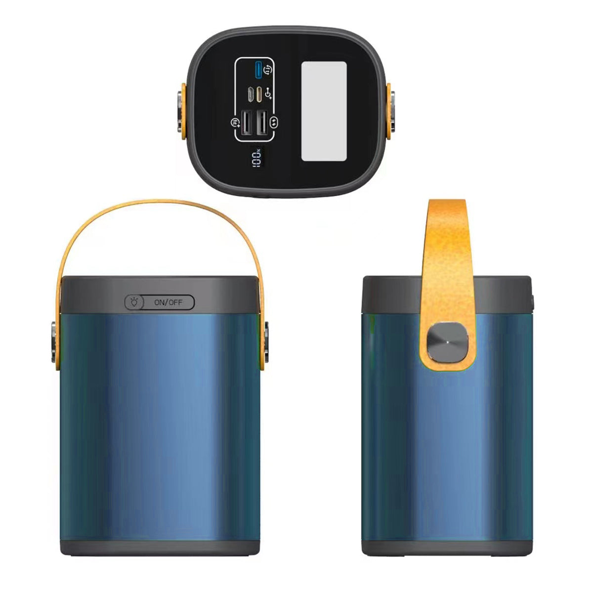 Zore B-80 QC 3.0 Hızlı Şarj Askılı Led Göstergeli El Fenerli Taşınabilir Powerbank 80000mAh Mavi