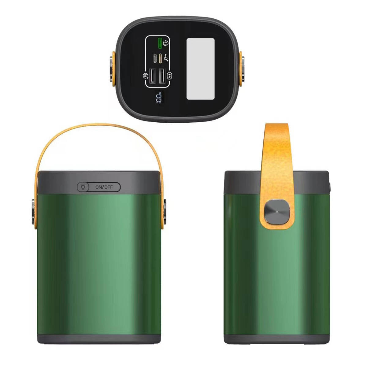 Zore B-80 QC 3.0 Hızlı Şarj Askılı Led Göstergeli El Fenerli Taşınabilir Powerbank 80000mAh Yeşil