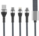 Zore Bax 3 in 1 Usb Kablo 1.2M Siyah