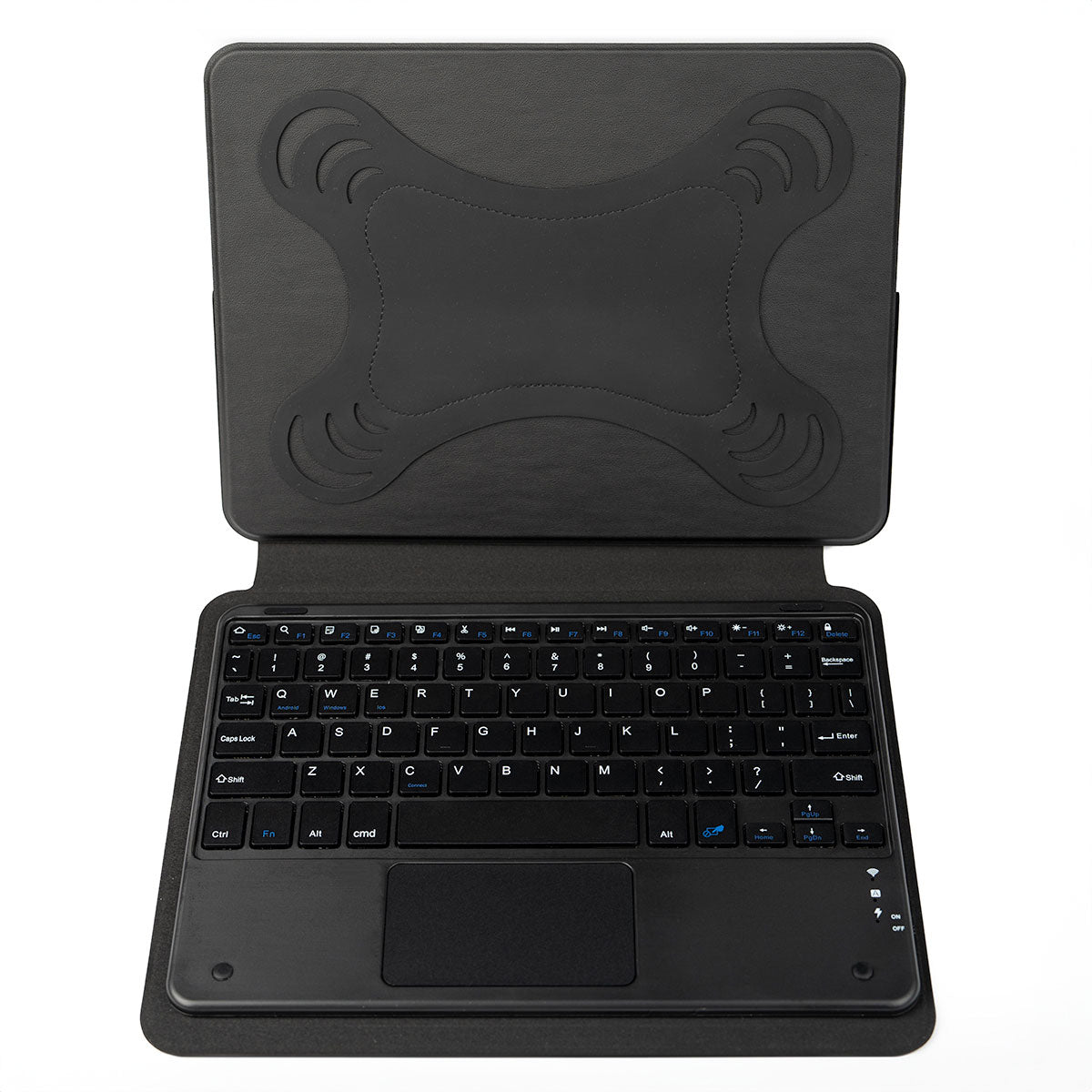 Zore Border Keyboard 13" inç Universal Bluetooh Bağlantılı Standlı Klavyeli Tablet Kılıfı Siyah