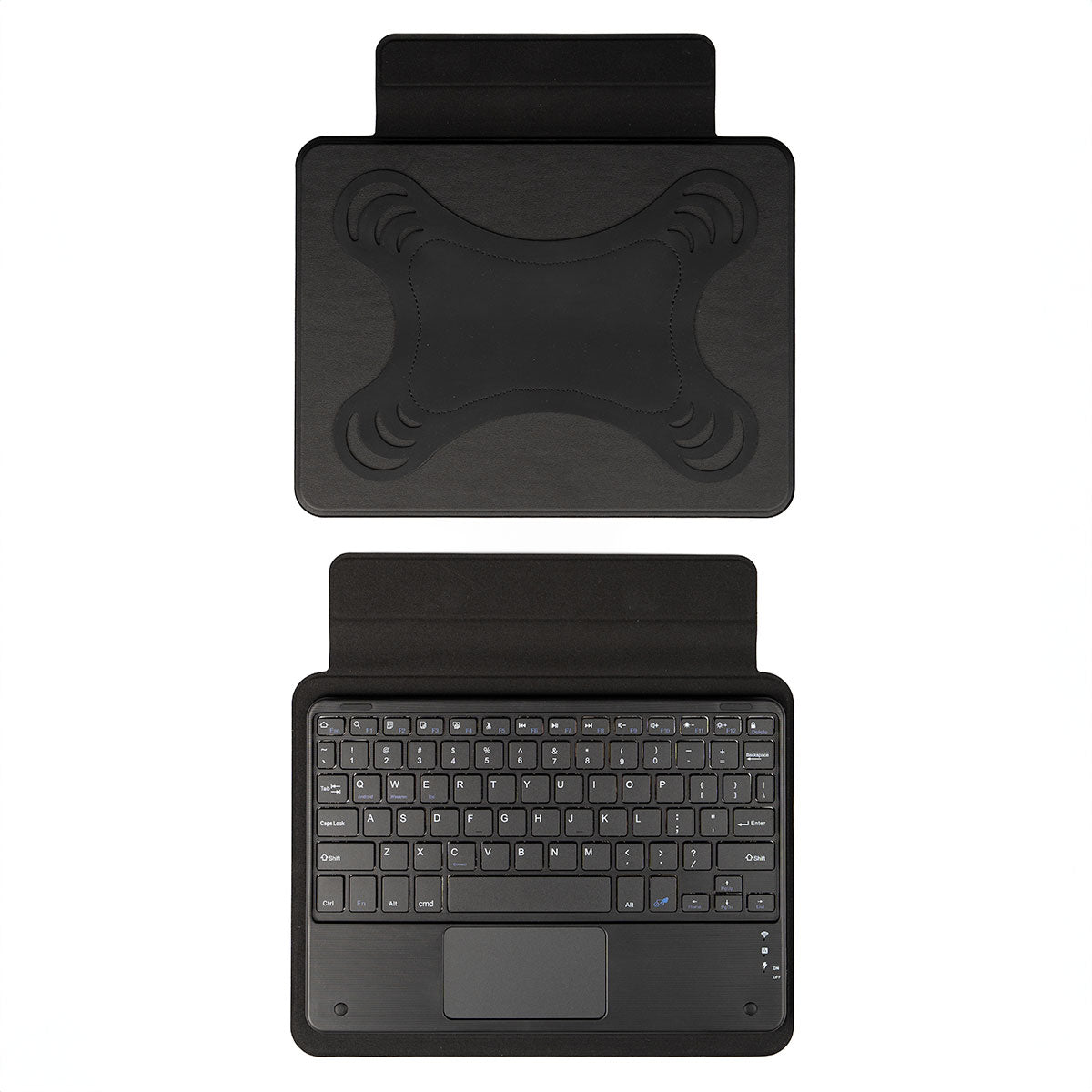 Zore Border Keyboard 13" inç Universal Bluetooh Bağlantılı Standlı Klavyeli Tablet Kılıfı Siyah