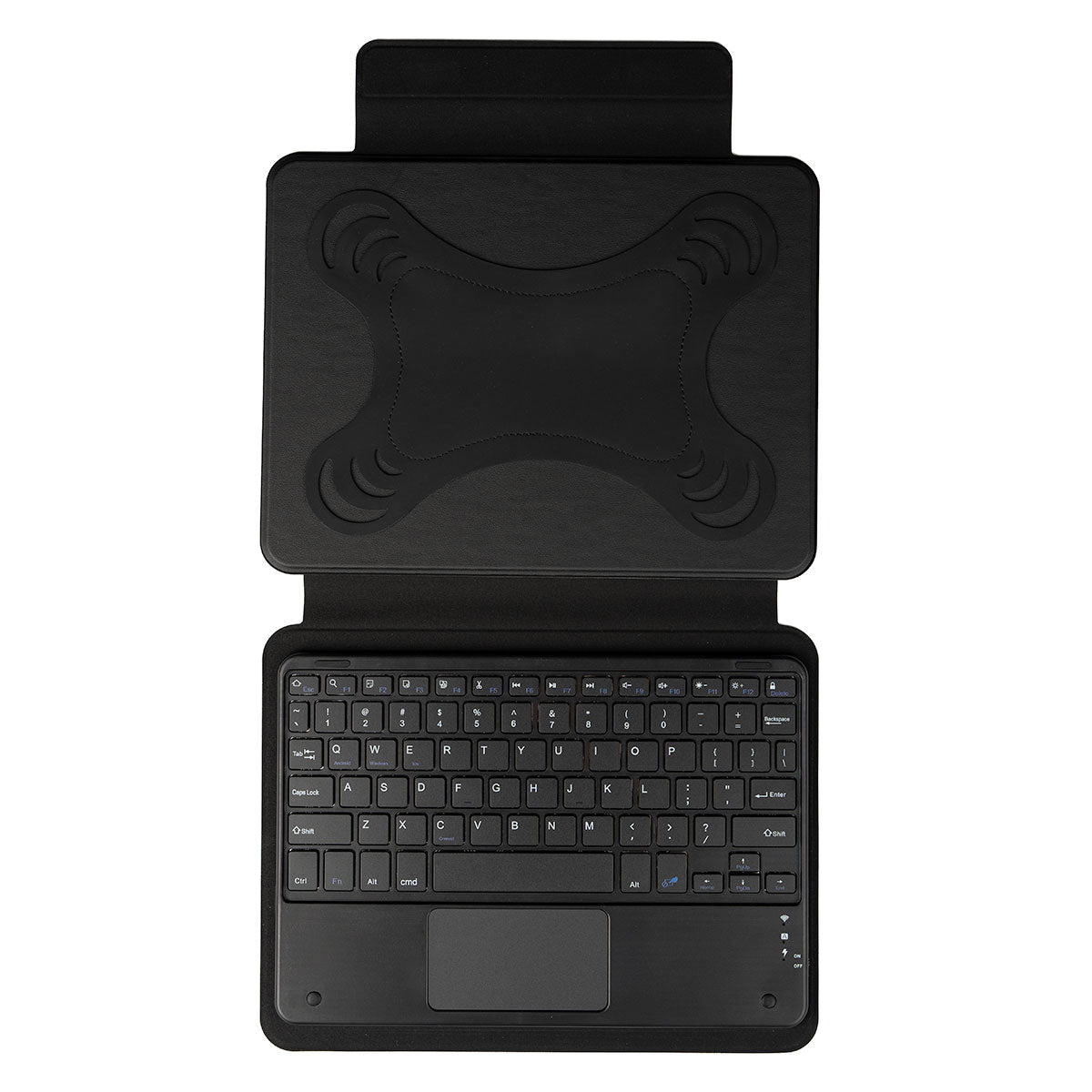 Zore Border Keyboard 8" inç Universal Bluetooh Bağlantılı Standlı Klavyeli Tablet Kılıfı Siyah