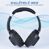 Zore BT850 Ayarlanabilir ve Katlanabilir 90 Derece Dönebilen Kulak Üstü Bluetooth Kulaklık Gri