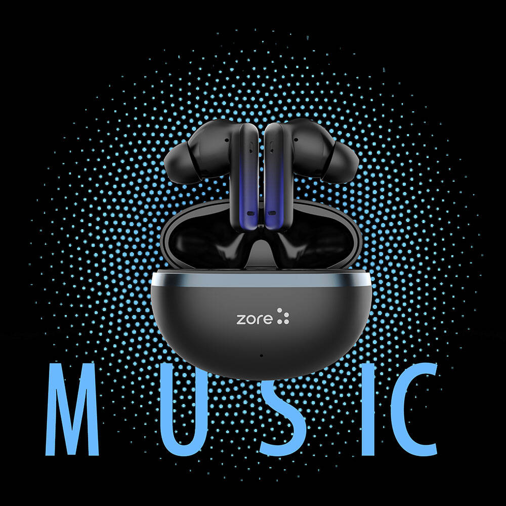 Zore BTK-ZR101 Kulak İçi Bluetooth Kulaklık Aktif Gürültü Önleyici Özellikli ANC ve ENC Teknolojili Siyah