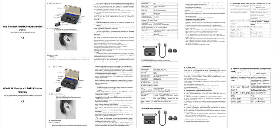 Zore BTK-ZR53 Bluetooth Kulaklık Siyah