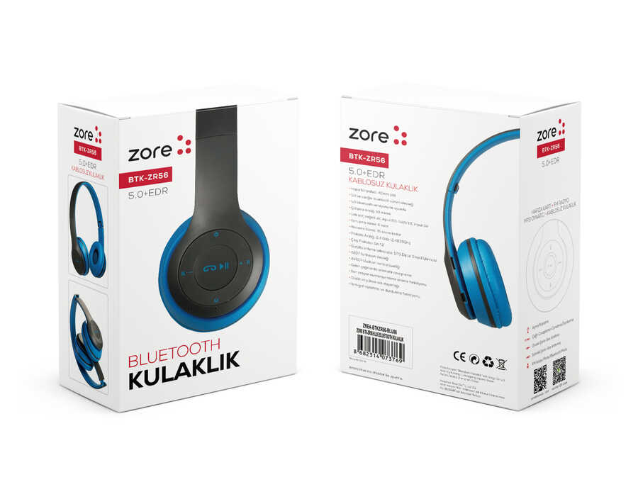 Zore BTK-ZR56 Bluetooth Kulaklık Beyaz