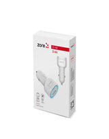 Zore CC-02 Hızlı Şarj Özellikli LED Işıklı QC 3.0 USB-A ve Type-C PD Araç Şarj Başlığı PD 20W Beyaz