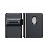 Zore CRD-05 Sade Tasarımlı 2 Hazneli PU Magnetik Standlı Kartlık Siyah