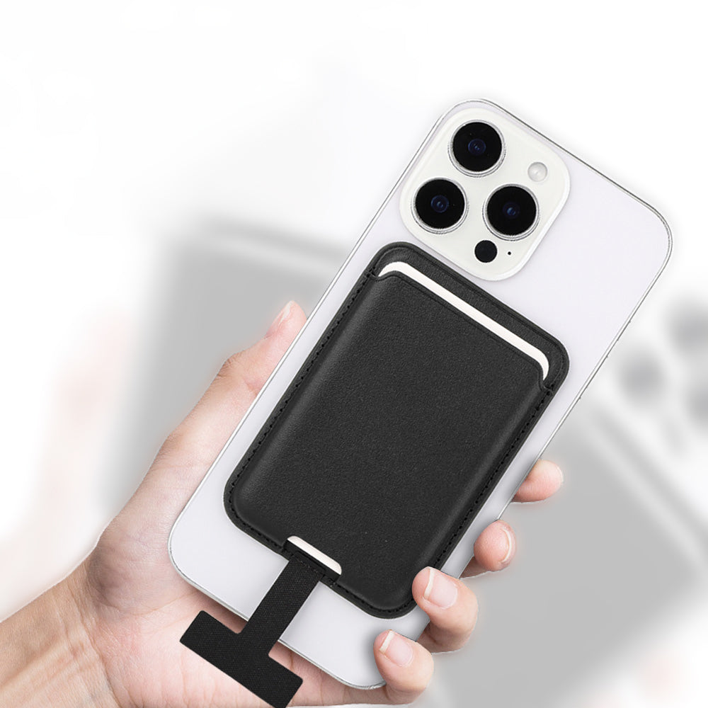 Zore CRD-09 Dahili Şarj Soket Aparatlı Magnetik PU Deri Kartlık Açık Pembe