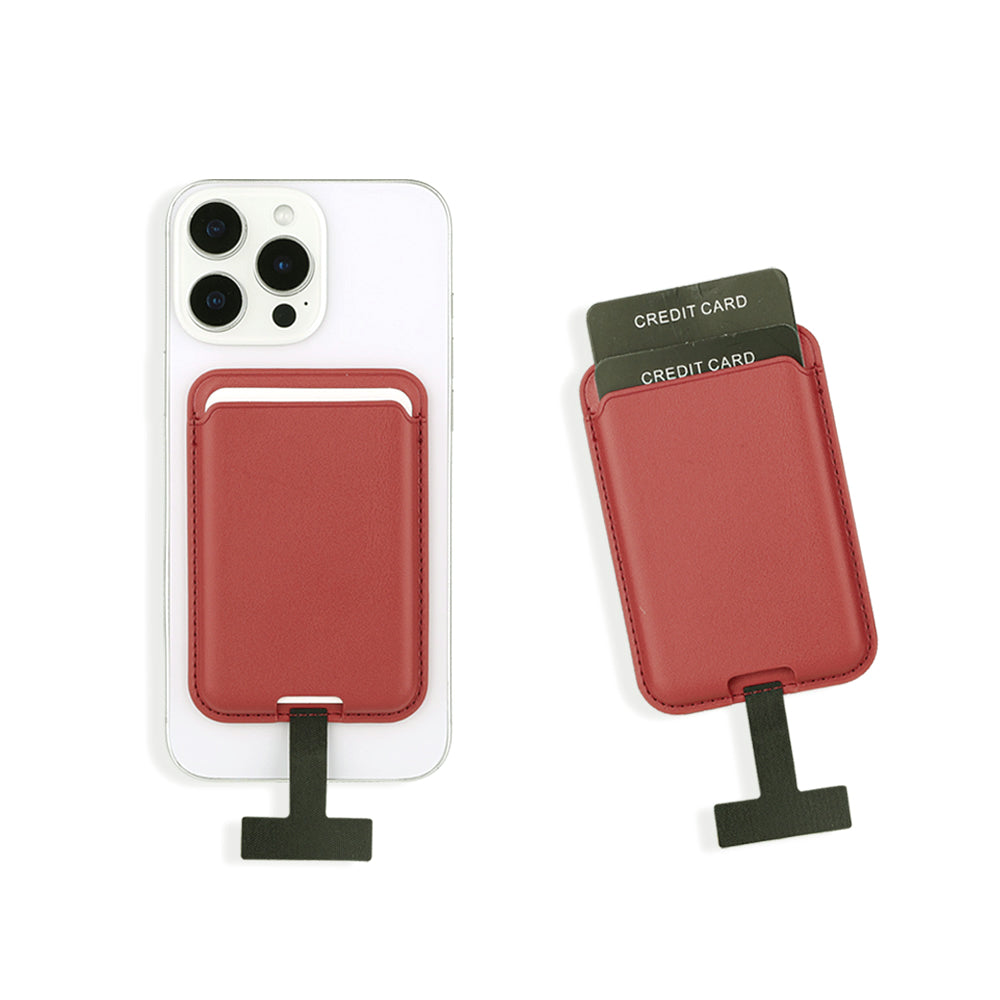 Zore CRD-09 Dahili Şarj Soket Aparatlı Magnetik PU Deri Kartlık Açık Pembe