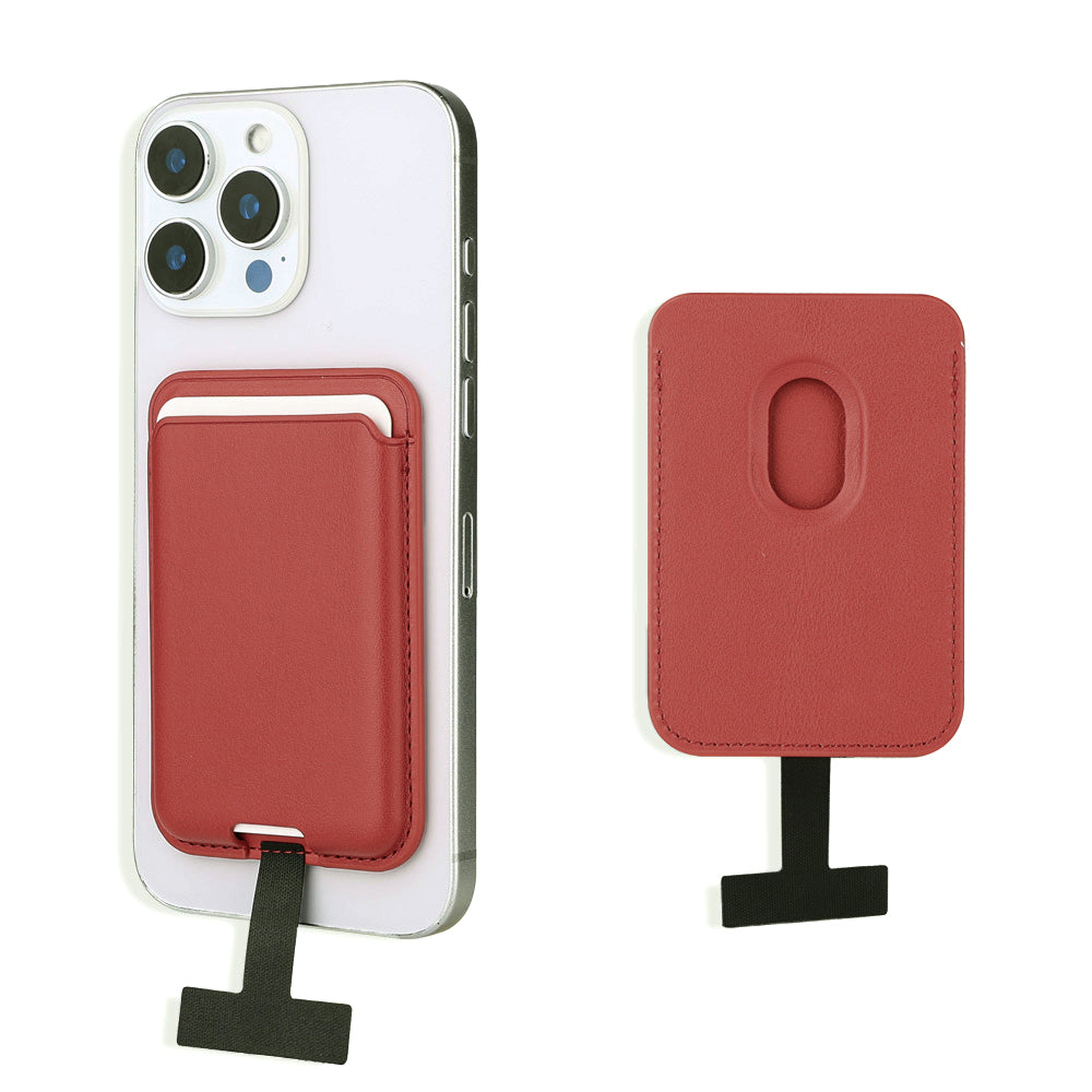 Zore CRD-09 Dahili Şarj Soket Aparatlı Magnetik PU Deri Kartlık Açık Pembe
