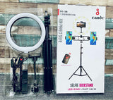 Zore DC-36 Işıklı Tripod Telefon Tutucu Ring Light Siyah