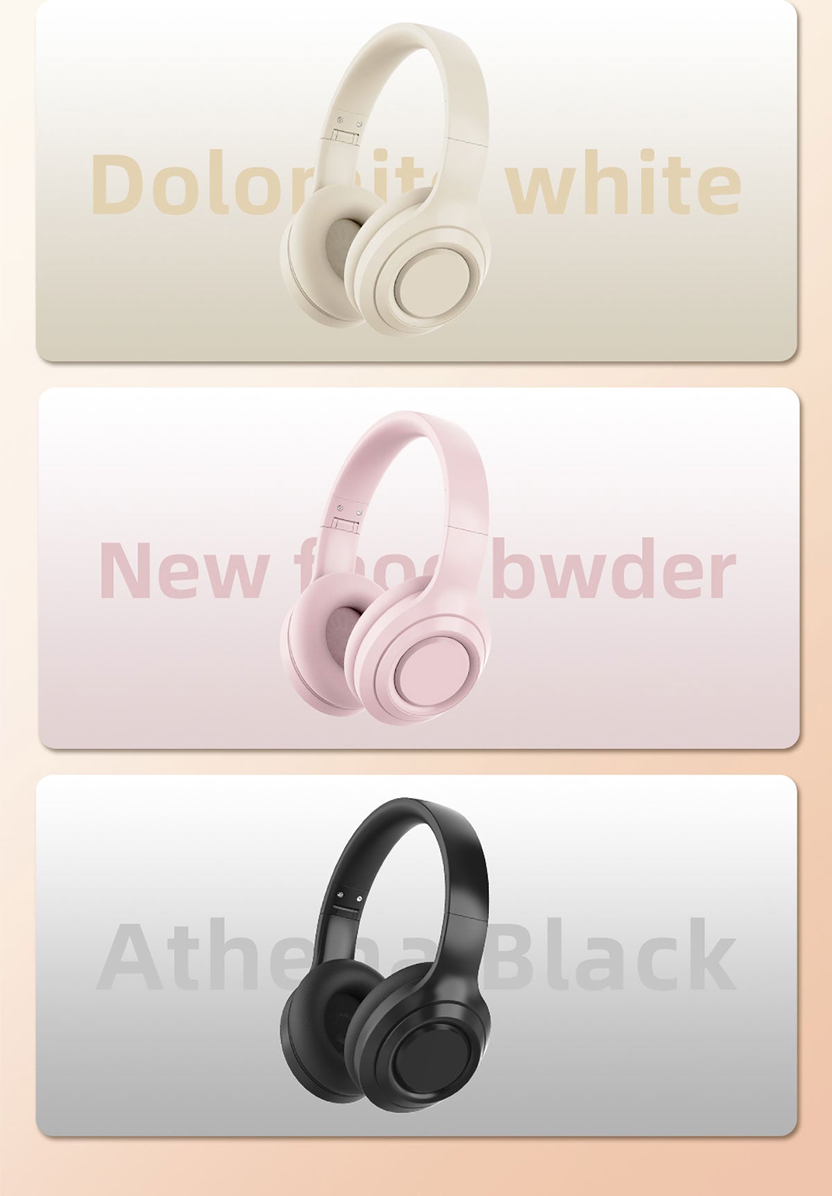 Zore DR-58 Ayarlanabilir ve Katlanabilir Kulak Üstü Bluetooth Kulaklık Pembe