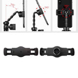 Zore Dual Big Light Işıklı Telefon Tutucu 16 cm Ring Light Siyah