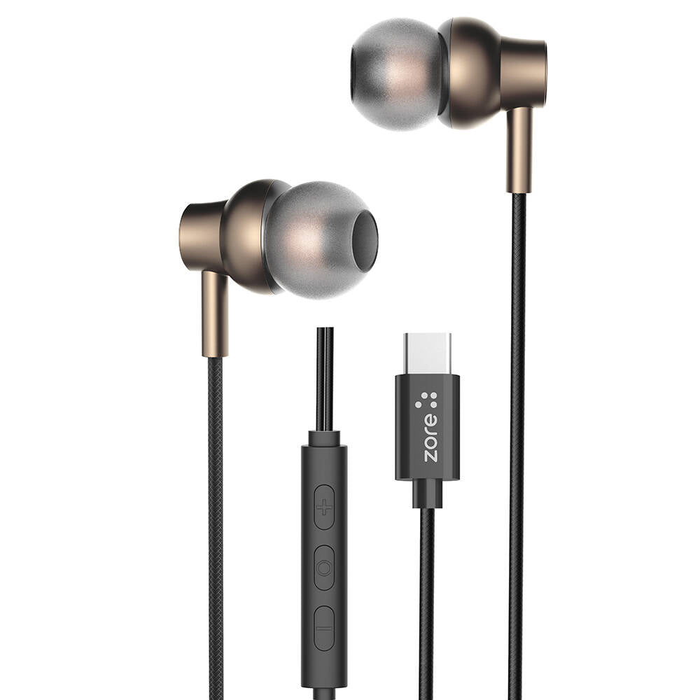 Zore ER-09 SQ Surround 3D Hi-Res Magnetik Özellikli Type-C Kablolu Kulak İçi Kulaklık Siyah