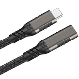 Zore Extension USB3.2 Type-C PD Uzatma Kablosu 100W 20Gbps 4K@60Hz 0.2 Metre Siyah