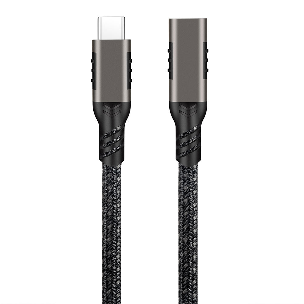 Zore Extension USB3.2 Type-C PD Uzatma Kablosu 100W 20Gbps 4K@60Hz 1 Metre Siyah