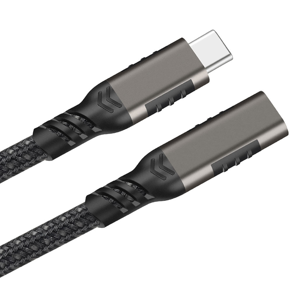 Zore Extension USB3.2 Type-C PD Uzatma Kablosu 100W 20Gbps 4K@60Hz 1 Metre Siyah