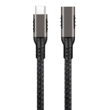 Zore Extension USB3.2 Type-C PD Uzatma Kablosu 100W 20Gbps 4K@60Hz 1.5 Metre Siyah