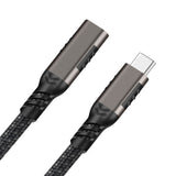 Zore Extension USB3.2 Type-C PD Uzatma Kablosu 100W 20Gbps 4K@60Hz 2 Metre Siyah