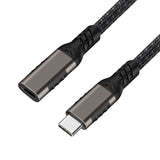 Zore Extension USB3.2 Type-C PD Uzatma Kablosu 100W 20Gbps 4K@60Hz 2 Metre Siyah