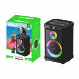 Zore GD-1019 Dijital LED Göstergeli Çift Mikrofonlu RGB TWS 10 inç Stereo Bass Kablosuz Karaoke Hoparlör Siyah