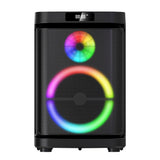 Zore GD-1019 Dijital LED Göstergeli Çift Mikrofonlu RGB TWS 10 inç Stereo Bass Kablosuz Karaoke Hoparlör Siyah