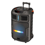 Zore GD-1503 Dijital LED Göstergeli FM Radyolu Mikrofonlu RGB TWS 15 inç Stereo Bass Kablosuz Karaoke Hoparlör Siyah