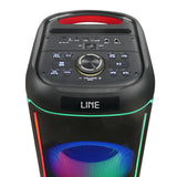 Zore GD-2606 Dijital LED Göstergeli FM Radyolu Mikrofonlu RGB TWS Çift 6.5 inç Stereo Bass Kablosuz Karaoke Hoparlör Siyah