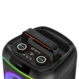 Zore GD-2608 Dijital LED Göstergeli FM Radyolu Mikrofonlu RGB TWS Çift 6.5 inç Stereo Bass Kablosuz Karaoke Hoparlör Siyah