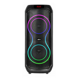 Zore GD-2801 Dijital LED Göstergeli Mikrofonlu RGB TWS Çift 8 inç Stereo Bass Kablosuz Karaoke Hoparlör Siyah