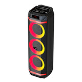 Zore GD-2889 Dijital LED Göstergeli Mikrofonlu RGB Üçlü 8 inç Stereo Bass Kablosuz Karaoke Hoparlör Siyah