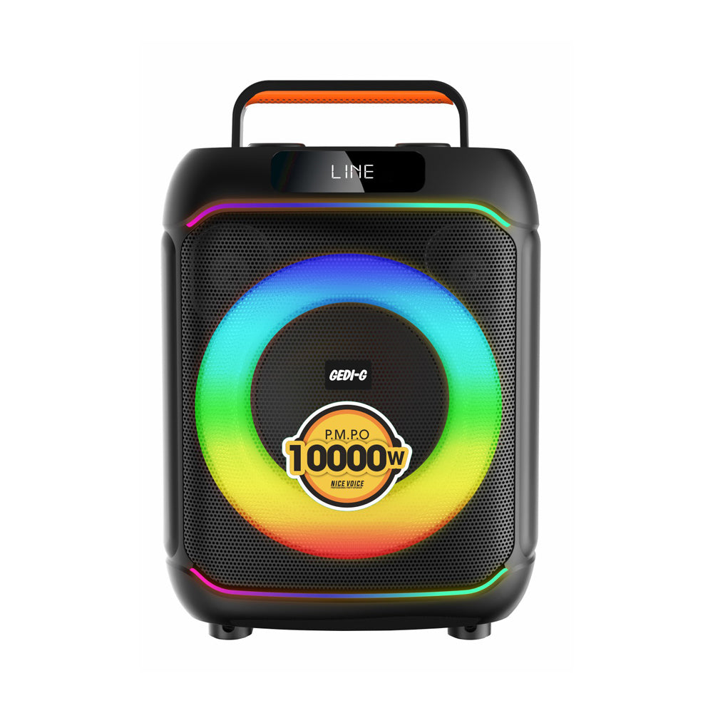 Zore GD-695 Dijital LED Göstergeli Mikrofonlu RGB TWS 6.5 inç Stereo Bass Kablosuz Karaoke Hoparlör Siyah