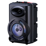 Zore GD-903 Dijital LED Göstergeli FM Radyolu Mikrofonlu RGB TWS 8 inç Stereo Bass Kablosuz Karaoke Hoparlör Siyah