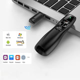 Zore K400 Wireless Presenter Kablosuz Uzaktan Kumandalı Lazer Sunum Kalemi Siyah